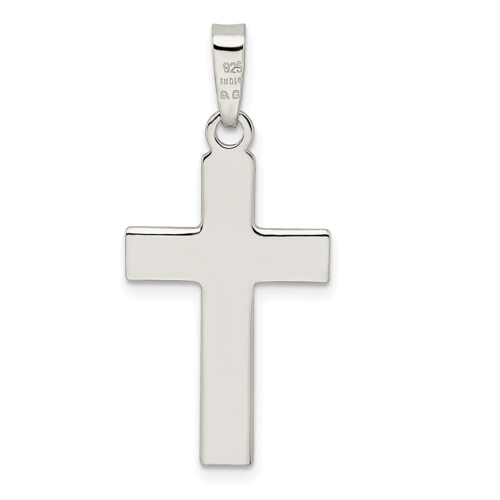 FJC Finejewelers 925 Sterling Silver Polished with Rope Ends Latin Cross Charm 35 x 16 mm