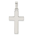FJC Finejewelers 925 Sterling Silver Polished with Rope Ends Latin Cross Charm 35 x 16 mm