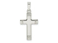 FJC Finejewelers 925 Sterling Silver Polished with Rope Ends Latin Cross Charm 35 x 16 mm