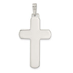 FJC Finejewelers 925 Sterling Silver Polished and Antiqued Textured Center Cross Charm 45 x 22 mm