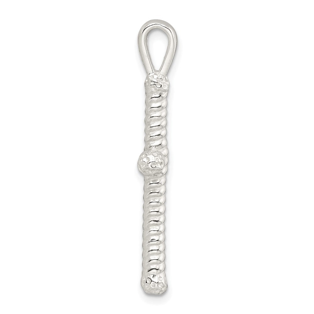 FJC Finejewelers 925 Sterling Silver Polished Twisted Hollow Latin Cross Charm 38 x 19 mm