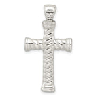 FJC Finejewelers 925 Sterling Silver Polished Twisted Hollow Large Latin Cross Charm 37 x 19 mm