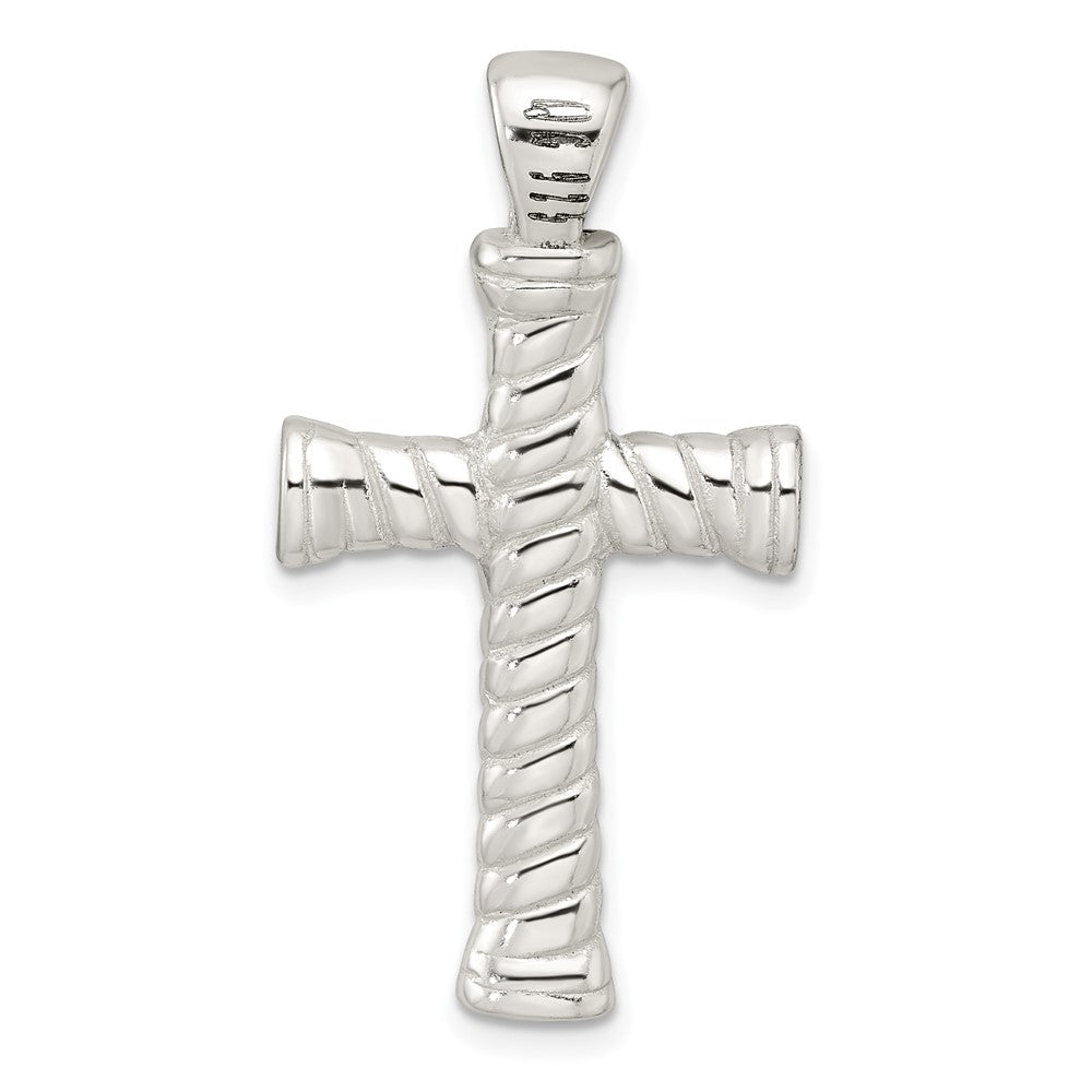 FJC Finejewelers 925 Sterling Silver Polished Twisted Hollow Large Latin Cross Charm 37 x 19 mm