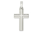 FJC Finejewelers 925 Sterling Silver Polished with Lines Latin Cross Charm 36 x 17 mm