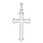 FJC Finejewelers 925 Sterling Silver Polished Fleur de Lis Cross with Cross Center Charm 42 x 20 mm