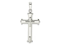 FJC Finejewelers 925 Sterling Silver Polished Fleur de Lis Cross with Cross Center Charm 42 x 20 mm