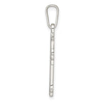 FJC Finejewelers 925 Sterling Silver Polished Fleur de Lis Cross Charm 33 x 16 mm