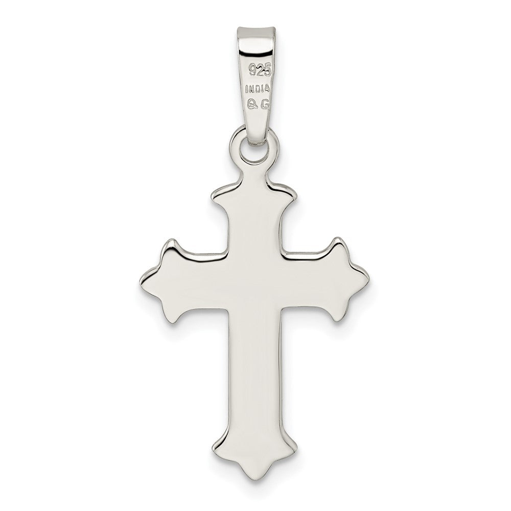 FJC Finejewelers 925 Sterling Silver Polished Fleur de Lis Cross Charm 33 x 16 mm