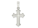 FJC Finejewelers 925 Sterling Silver Polished Fleur de Lis Cross Charm 33 x 16 mm