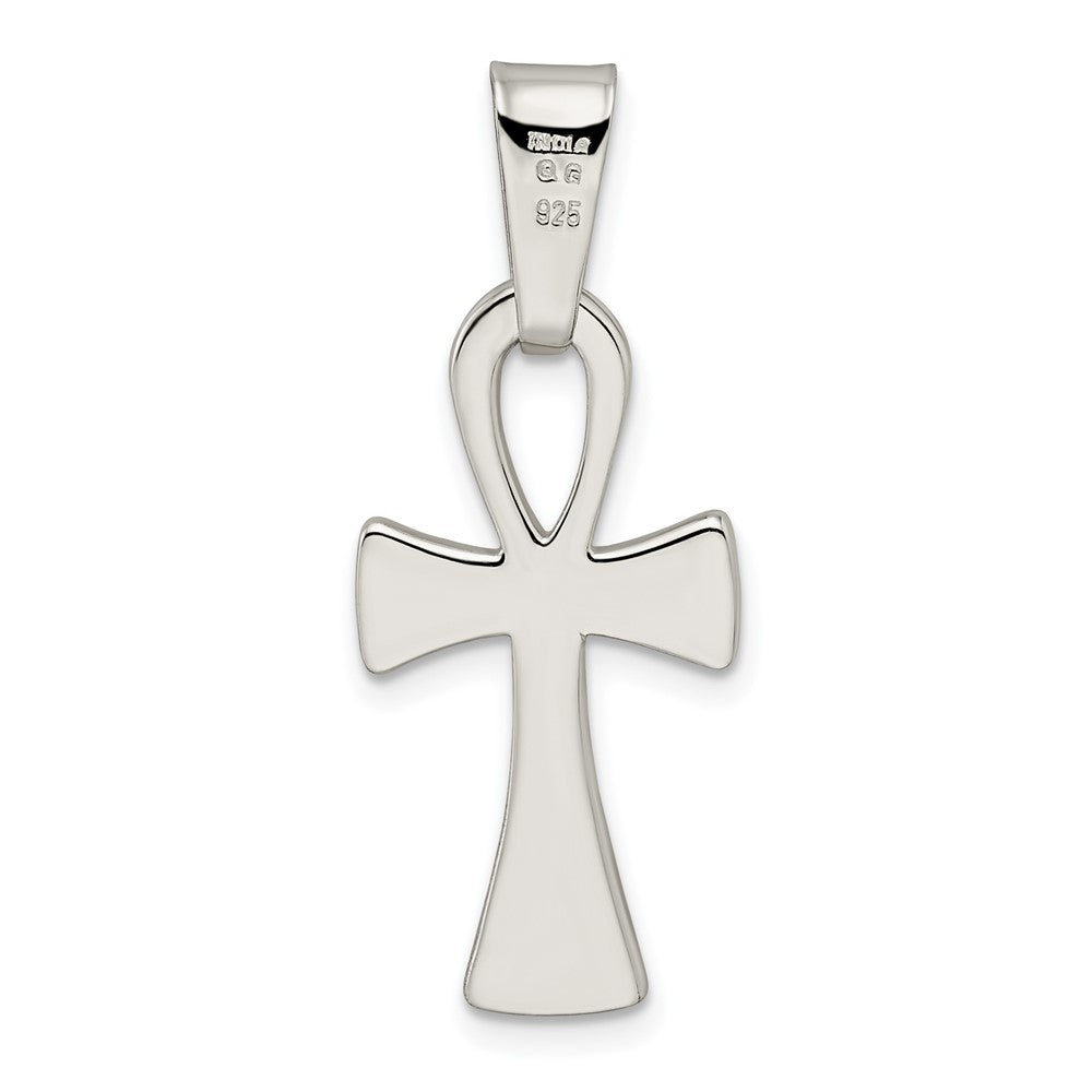 FJC Finejewelers 925 Sterling Silver Polished Ankh Cross Charm 36 x 13 mm