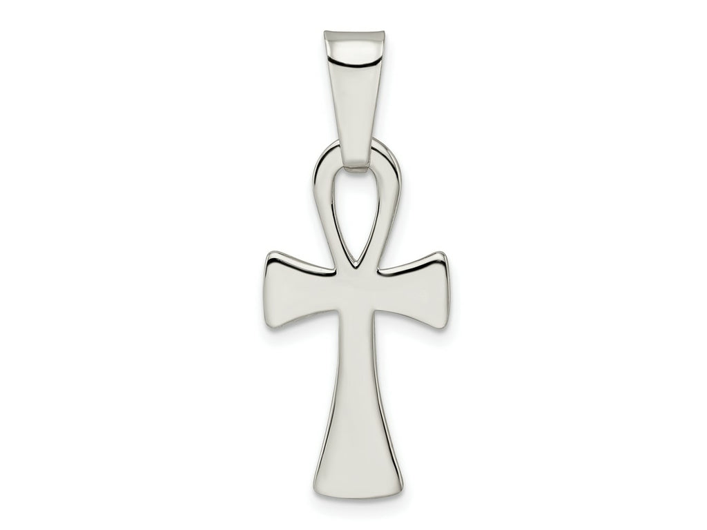 FJC Finejewelers 925 Sterling Silver Polished Ankh Cross Charm 36 x 13 mm