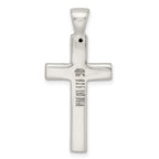 FJC Finejewelers 925 Sterling Silver Polished Greek Key Hollow Latin Cross Charm 36 x 16 mm