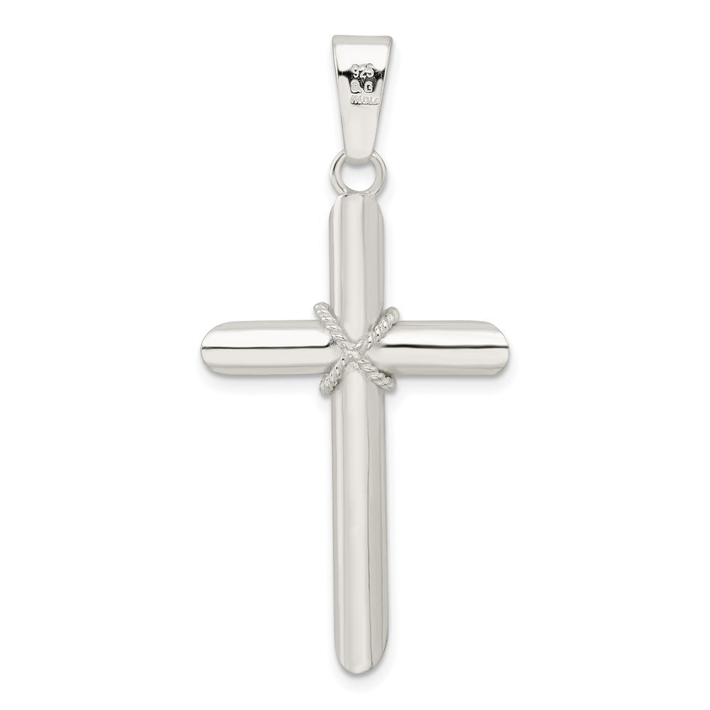 FJC Finejewelers 925 Sterling Silver Polished X Center Hollow Tube Cross Charm 48 x 22 mm