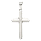 FJC Finejewelers 925 Sterling Silver Polished X Center Hollow Tube Cross Charm 48 x 22 mm