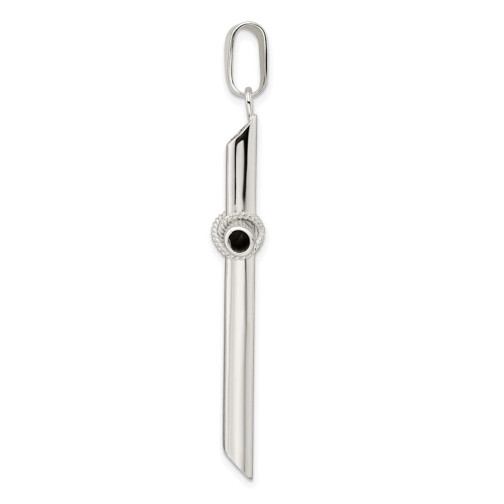 FJC Finejewelers 925 Sterling Silver Polished X Center Large Hollow Tube Cross Charm 50 x 28 mm