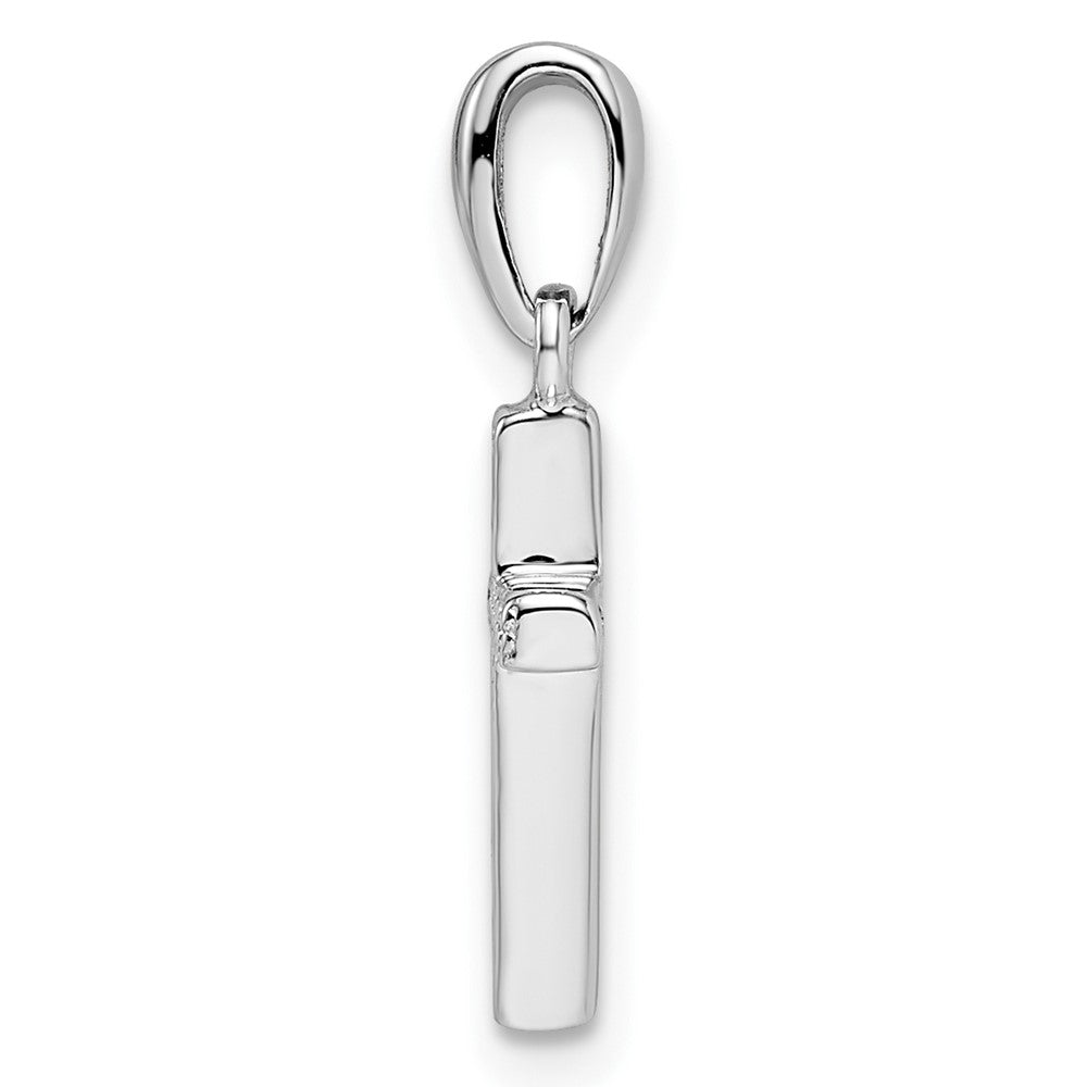 FJC Finejewelers 925 Sterling Silver Rhodium Plated CZ Cross Charm 20 x 8 mm