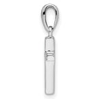 FJC Finejewelers 925 Sterling Silver Rhodium Plated CZ Cross Charm 20 x 8 mm