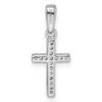 FJC Finejewelers 925 Sterling Silver Rhodium Plated CZ Cross Charm 20 x 8 mm