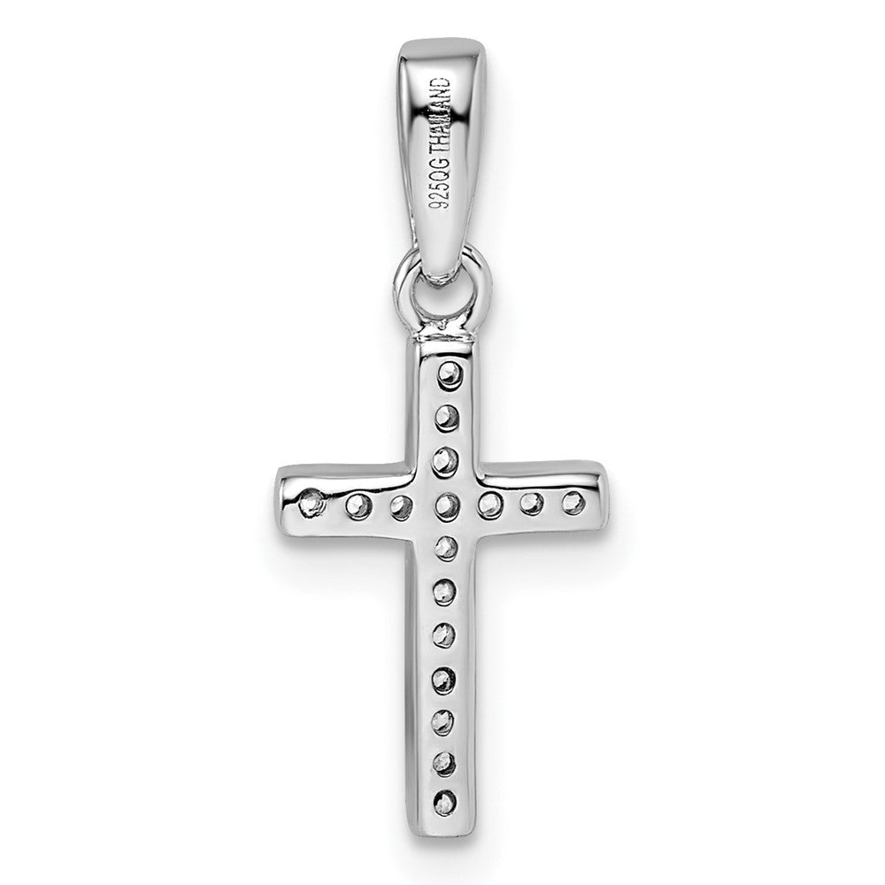 FJC Finejewelers 925 Sterling Silver Rhodium Plated CZ Cross Charm 20 x 8 mm