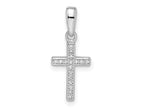FJC Finejewelers 925 Sterling Silver Rhodium Plated CZ Cross Charm 20 x 8 mm