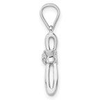 FJC Finejewelers 925 Sterling Silver Rhodium Plated CZ Cross Charm 26 x 13 mm