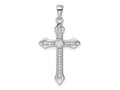 FJC Finejewelers 925 Sterling Silver Rhodium Plated CZ Cross Charm 35 x 18 mm