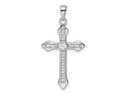 FJC Finejewelers 925 Sterling Silver Rhodium Plated CZ Cross Charm 35 x 18 mm