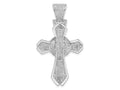 FJC Finejewelers 925 Sterling Silver Rhodium Plated Polished CZ Cross Charm 50 x 28 mm