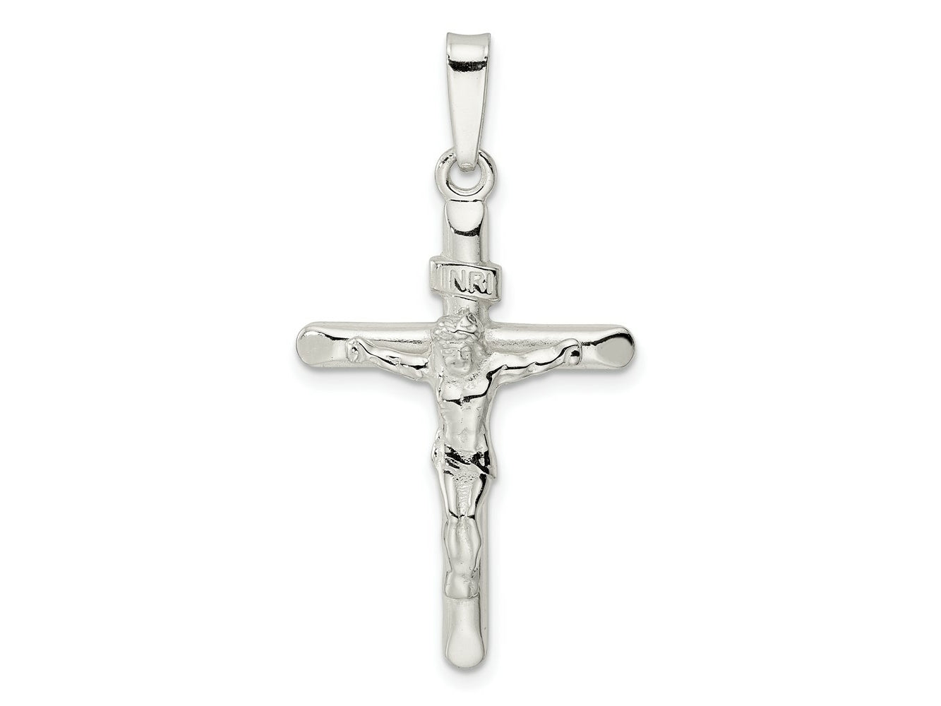 FJC Finejewelers 925 Sterling Silver Polished Crucifix Charm 38 x 21 mm