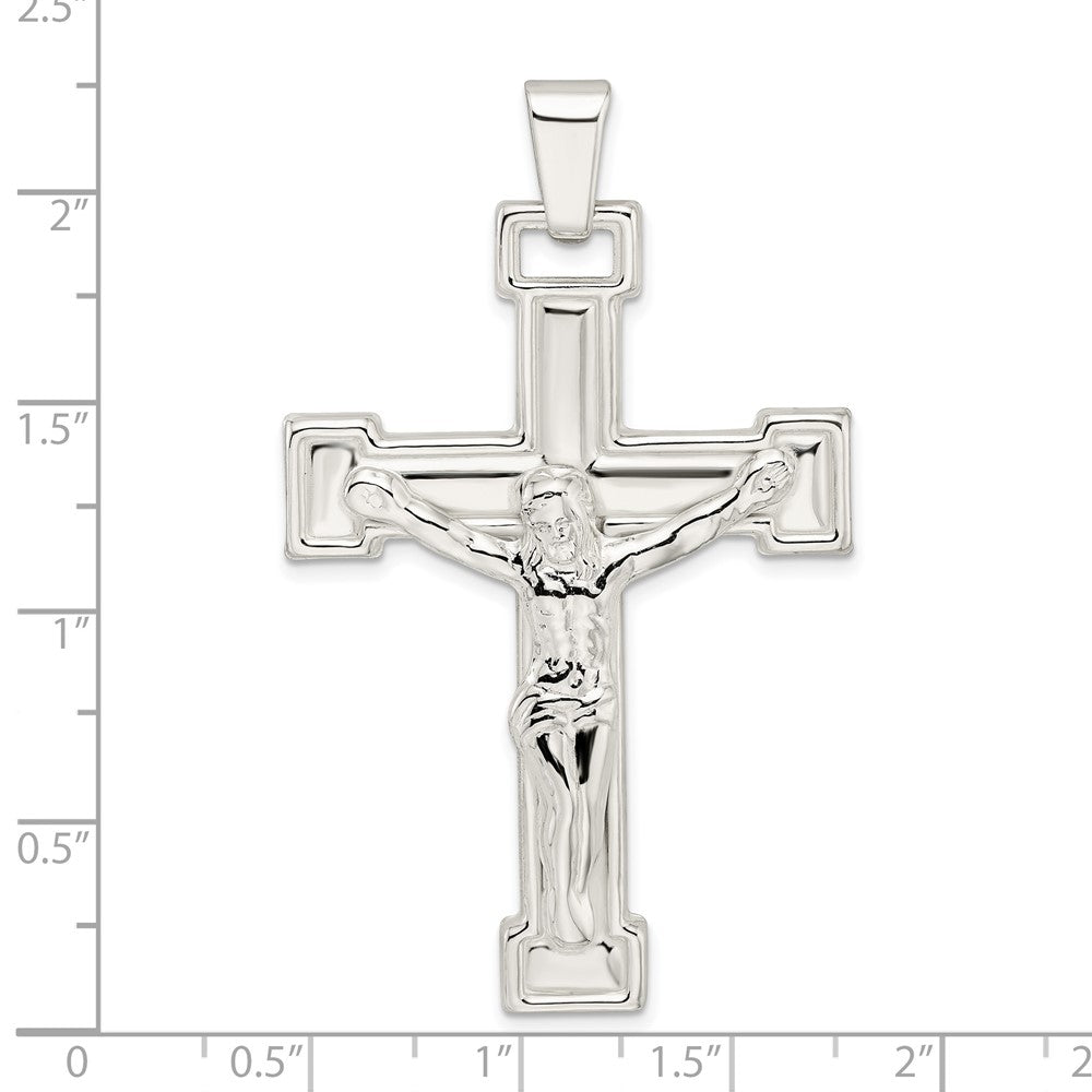FJC Finejewelers 925 Sterling Silver Polished Crucifix Charm 57 x 34 mm