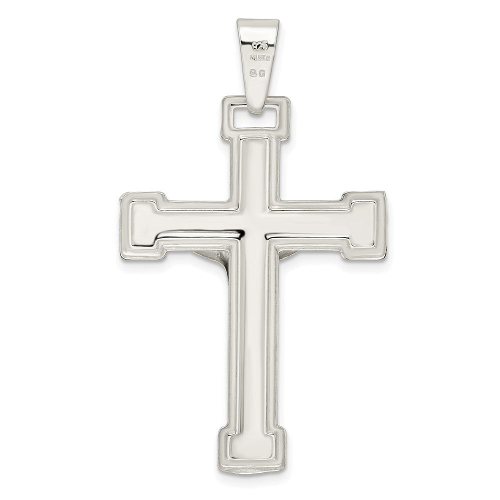 FJC Finejewelers 925 Sterling Silver Polished Crucifix Charm 47 x 27 mm