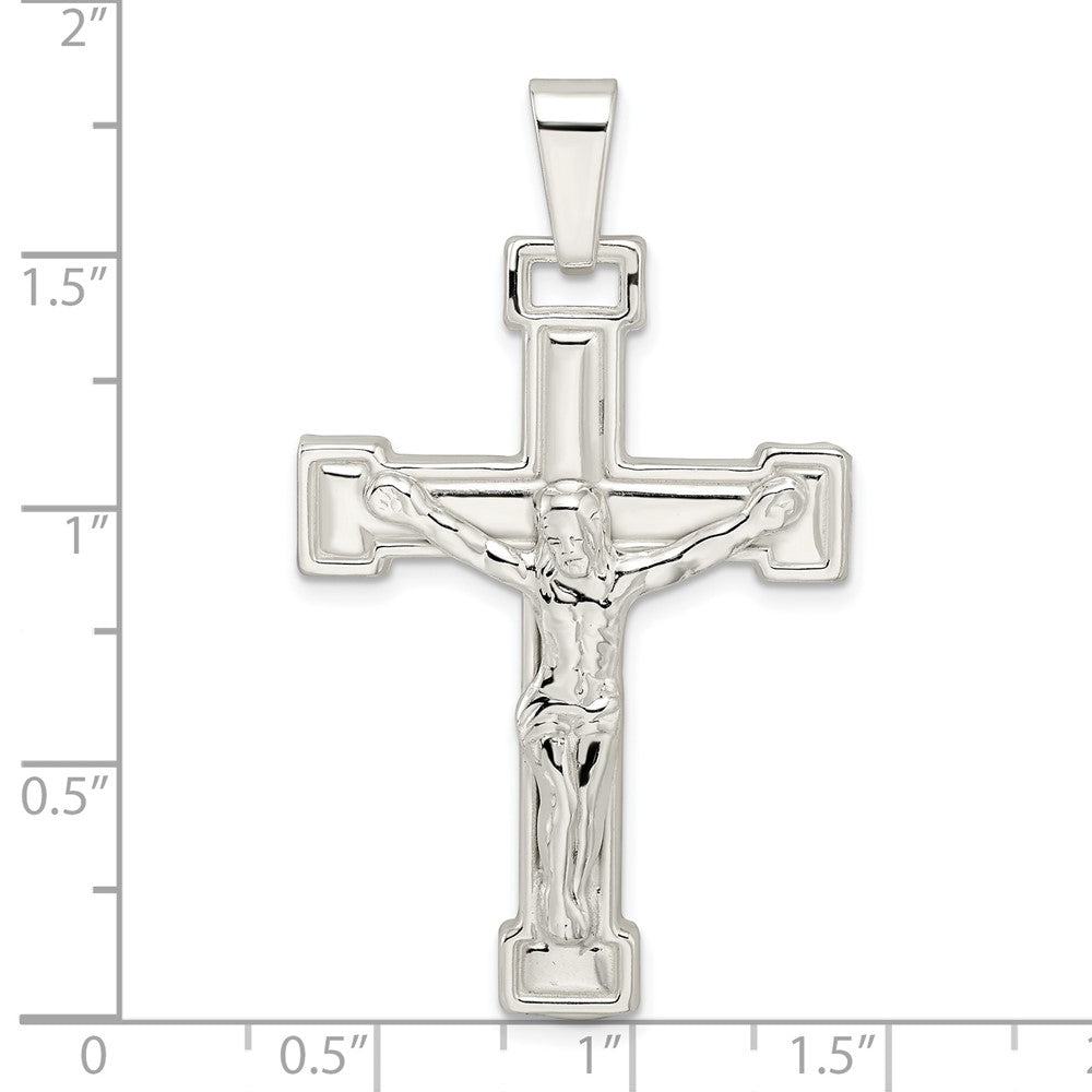 FJC Finejewelers 925 Sterling Silver Polished Crucifix Charm 47 x 27 mm