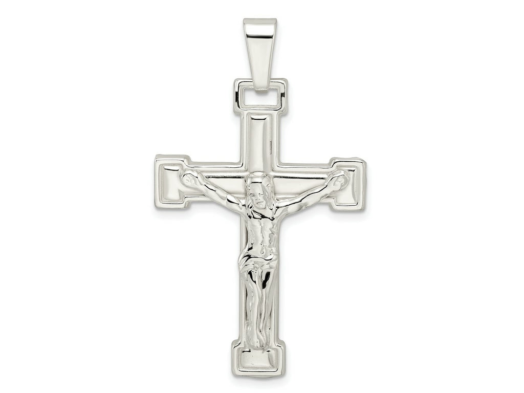 FJC Finejewelers 925 Sterling Silver Polished Crucifix Charm 47 x 27 mm