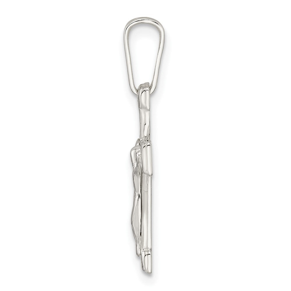 FJC Finejewelers 925 Sterling Silver Polished Crucifix Charm 27 x 14 mm