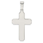 FJC Finejewelers 925 Sterling Silver Polished with Side Lines Crucifix Charm 47 x 23 mm