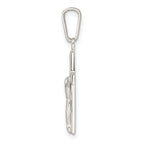 FJC Finejewelers 925 Sterling Silver Polished Crucifix Charm 30 x 13 mm