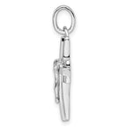 FJC Finejewelers 925 Sterling Silver Rhodium Plated Polished and Laser Crucifix Charm 29 x 16 mm