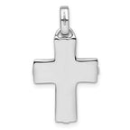 FJC Finejewelers 925 Sterling Silver Rhodium Plated Polished and Laser Crucifix Charm 29 x 16 mm