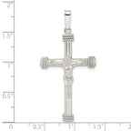FJC Finejewelers 925 Sterling Silver Polished with Rope Ends Hollow Crucifix Charm 47 x 23 mm
