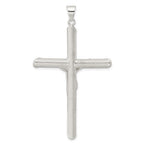 FJC Finejewelers 925 Sterling Silver Polished and Texture Tube Crucifix Cross Charm 63 x 37 mm