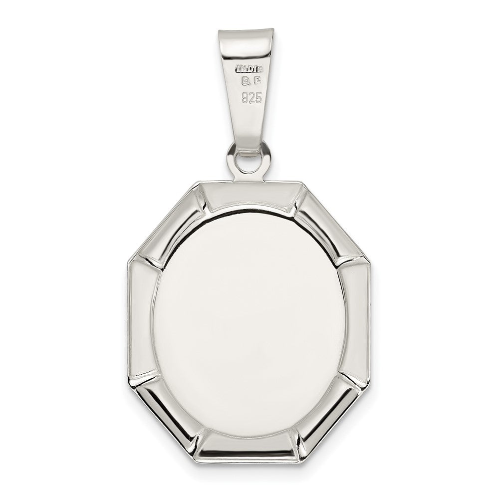 FJC Finejewelers 925 Sterling Silver Rhodium Plated Satin Raphael Angel Charm 36 x 19 mm