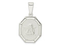 FJC Finejewelers 925 Sterling Silver Rhodium Plated Satin Raphael Angel Charm 36 x 19 mm