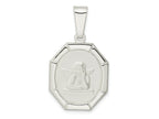 FJC Finejewelers 925 Sterling Silver Rhodium Plated Satin Raphael Angel Charm 36 x 19 mm