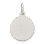 FJC Finejewelers 925 Sterling Silver Polished Satin and Bright Cut Cherub Circle Charm 23 x 14 mm