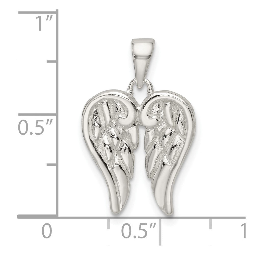 FJC Finejewelers 925 Sterling Silver Polished Angel Wings Charm 23 x 14 mm