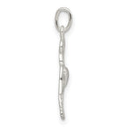 FJC Finejewelers 925 Sterling Silver Polished and Lasered Angel Charm 23 x 13 mm