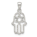 FJC Finejewelers 925 Sterling Silver Polished Chamseh with Star of David Charm 24 x 11 mm