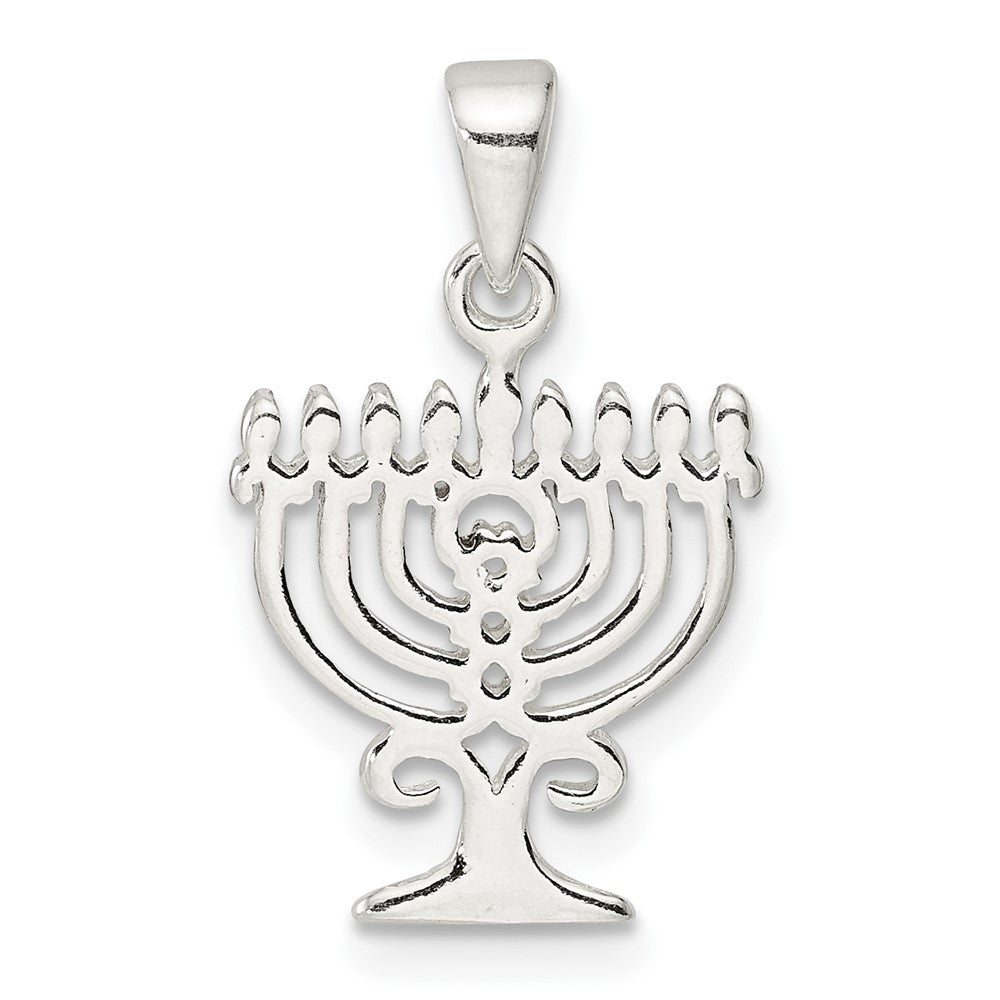 FJC Finejewelers 925 Sterling Silver Polished Menorah Charm 22 x 13 mm