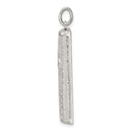 FJC Finejewelers 925 Sterling Silver and Textured Solid Mezuzah with Star of David Charm 40 x 9 mm