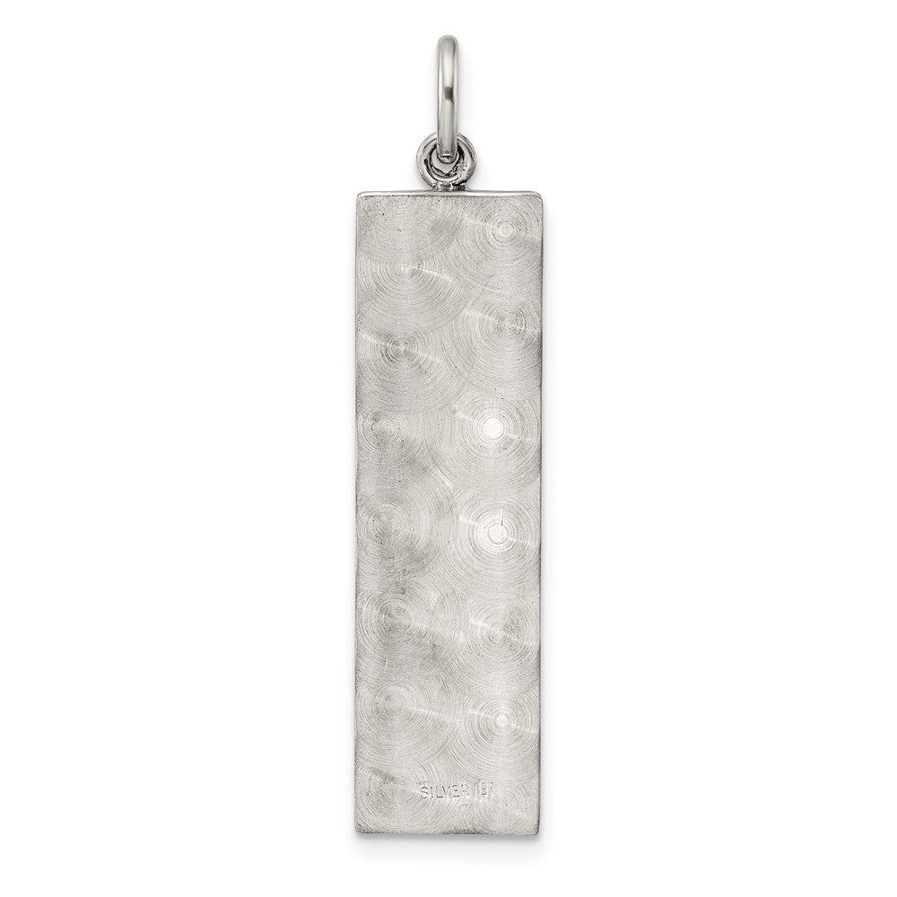 FJC Finejewelers 925 Sterling Silver and Textured Solid Mezuzah with Star of David Charm 40 x 9 mm